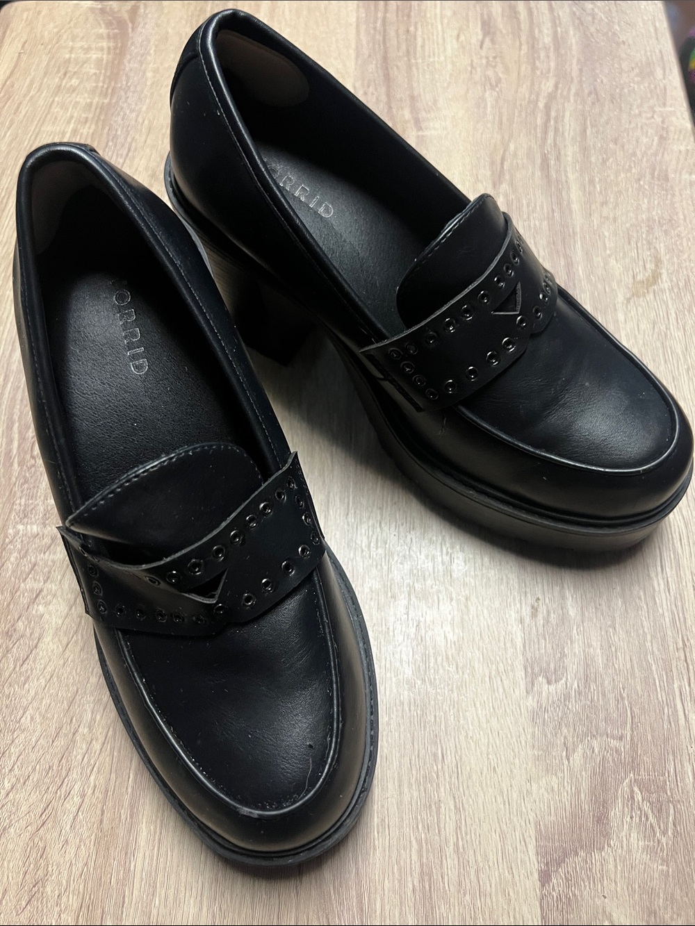 torrid Black Studded Platform Loafers